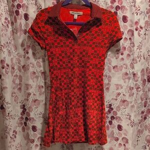 Fitted polo Plaid and Daisies Button Down Dress